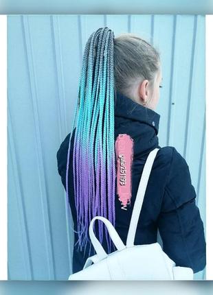 Афрорезинка афрокосички косички на резинке резинка с косицами канекалон подарок