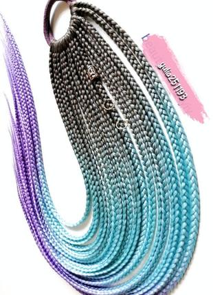 Афрорезинка афрокосички косички на резинке резинка с косицами канекалон подарок