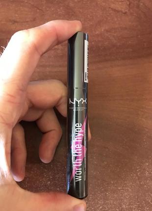 Тушь для ресниц nyx professional makeup worth the hype mascara 01 black 7 мл