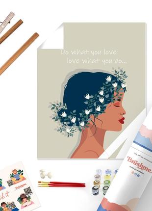 Картина по номерам на холсте "вдохновение", набор акриловая живопись цифрами