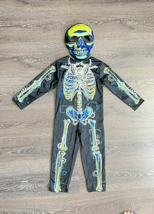 Карнавальный костюм скелет 3 4 года на хеловин1 фото