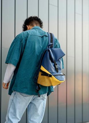 Чоловічий рюкзак sambag renedouble жовто-блакитний4 фото