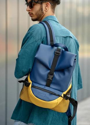 Чоловічий рюкзак sambag renedouble жовто-блакитний6 фото