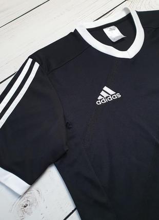 Мужская черная спортивная футболка adidas / адидас оригинал / тренировочная / игровая5 фото