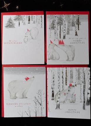 Набір вітальних листівок з різдвом христовим