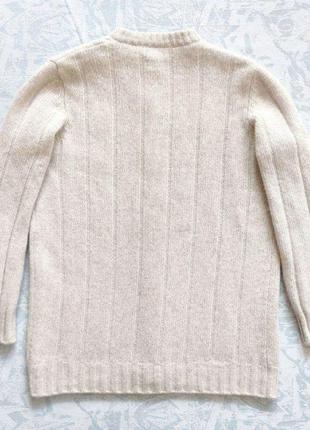 Вовняний кардиган кольору айворі , в складі lana wool + ангора тепла кофта5 фото