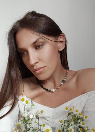 Стильный трендовый чокер из бисера колье ожерелья