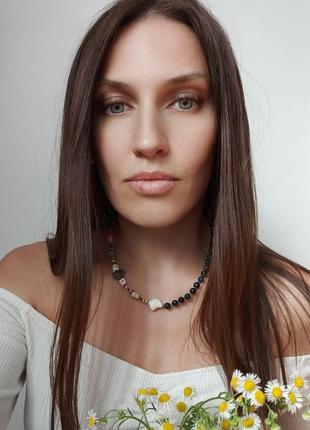 Стильный трендовый чокер из бисера колье ожерелья