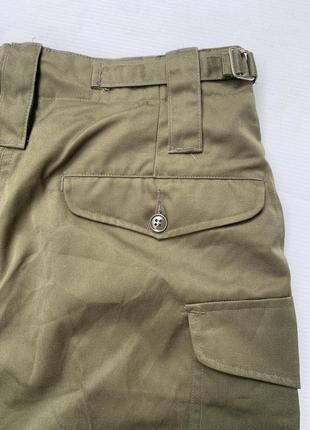 Военные тактические брюки карго коттоновые на утяжках полотни хаки новые6 фото