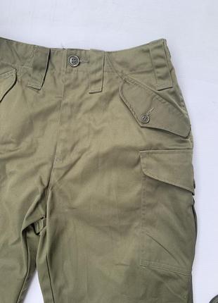 Военные тактические брюки карго коттоновые на утяжках полотни хаки новые2 фото