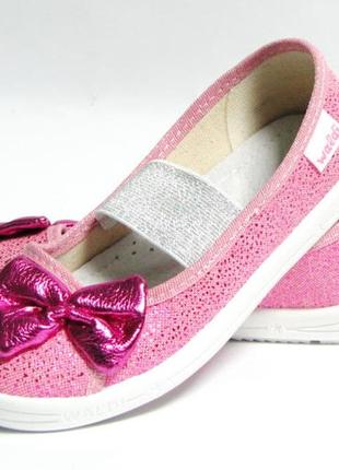 Тапочки капчики валді waldi для сменки школи садка дівчинки дівчини вероніка бант