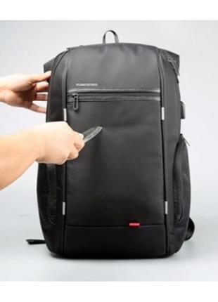 Рюкзак міський kingsons ks3140w 17,3" з usb-роз'ємом, чорний, 30л6 фото