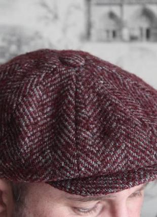 Кепка жиганка 8-клинка denton hats red chunky gatsby wool cap оригінал шерсть