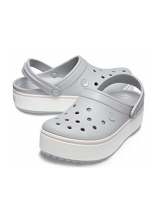 Оригінал! crocs / крокс platform light grey/rose - розміри 36-41