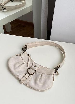 Оригинальная кожаная сумка coccinelle crescent mini bag