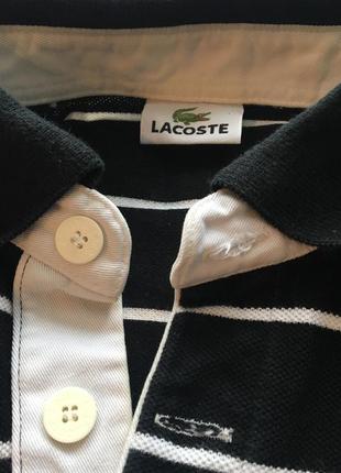 Вінтажне поло lacoste з довгим рукавом, s , в смужку , бавовна5 фото