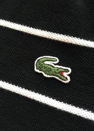 Вінтажне поло lacoste з довгим рукавом, s , в смужку , бавовна7 фото