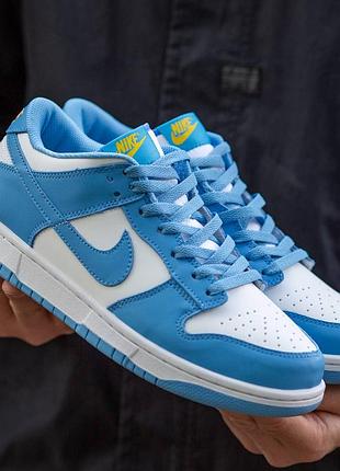 Кросовки nike sb dunk white blue2 фото