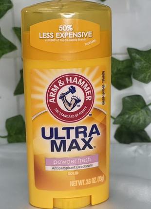 Arm & hammer ultramax твердий дезодорант-антиперспірант для жінок зі свіжим ароматом 73 г