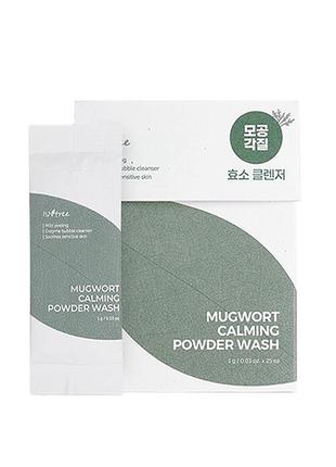 Isntree mugwort calming powder wash ензимна пудра 1 грам1 фото
