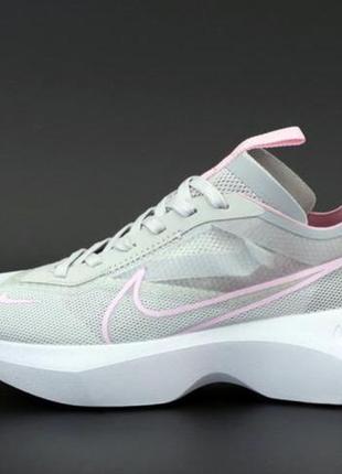 Женские кроссовки на высокой подошве nike vista light grey (найк зум виста в сером цвете)4 фото