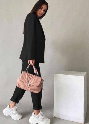 🎨5 цветов! шикарный женский брючный классический костюм черный женский брюки пиджак пиджак жакет