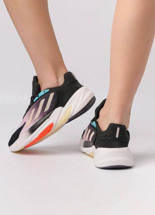 Жіночі кросівки adidas ozelia black gradient purple женские адидас озелия черные с фиолетовым4 фото