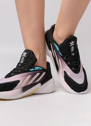 Жіночі кросівки adidas ozelia black gradient purple женские адидас озелия черные с фиолетовым