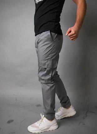 Коттоновые брюки "baza" серые2 фото