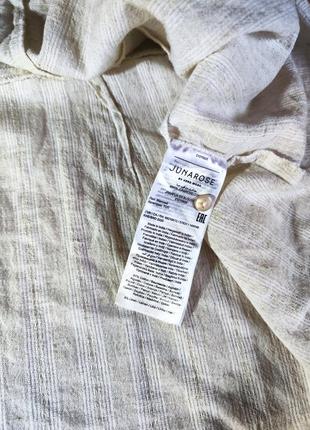 Junarose отличная бежевая рубашка с запахом на завязках,sk246 фото