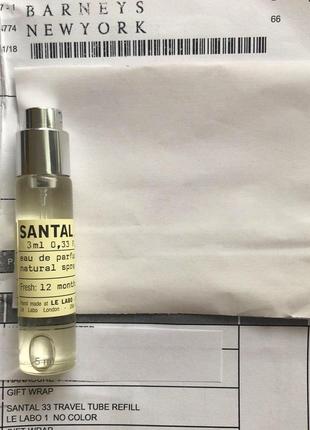 Le labo santal 33💥original 1 мл отливант распив аромата затест3 фото