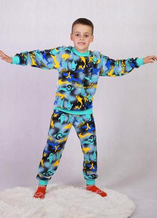 Підліткова піжама для хлопчика кофта зі штанами 128 см2 фото