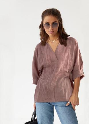 Льняная рубашка большой размер