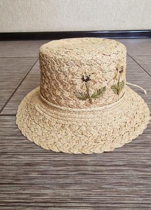 Шляпа из натуральной соломы2 фото