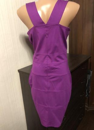 Сиреневое фиолетовое платье миди3 фото