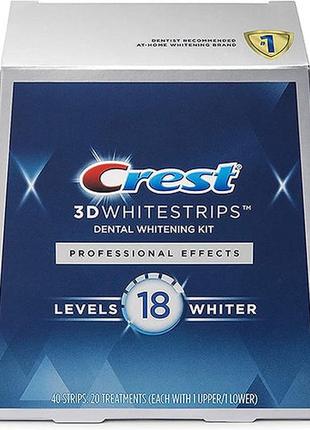 Смужки для відбілювання зубів crest 3d whitestrips profesional effects