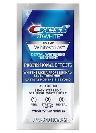 Смужки для відбілювання зубів crest 3d whitestrips profesional effects