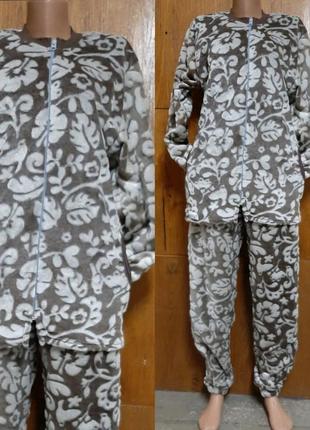 Домашний махровый костюм пижама пижама