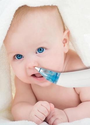 Мягкий детский назальный аспиратор, электрический безопасный гигиенический очиститель носа3 фото