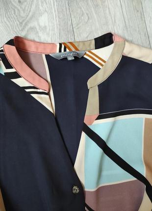 Шикарная блуза в актуальный принт стильная батал легкая нарядная7 фото