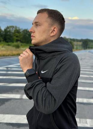 Брендовый мужской спортивный костюм / качественный костюм nike в серо-черном цвете на каждый день4 фото