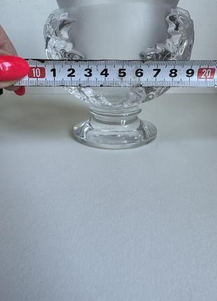 Lalique satin crystal хрусталь сатин винтажная ваза