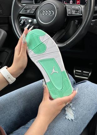 Женские кроссовки nike air jordan 4 x off-white green glow5 фото