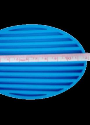 Мыльница силиконовая овальная голубая