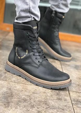 Черевики шкіряні зимові diesel combat boots