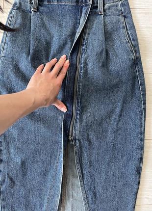 Трендовая джинсовая юбка зара2 фото