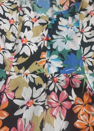 Легкий яркий ромпер комбинезон шорты с цветами индия2 фото