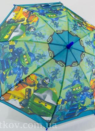 Детский зонтик трость "lego ninjyago" на 4-8 лет от фирмы "paolo"