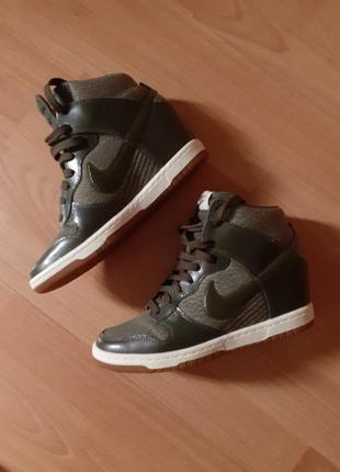 ❗❗❗идеальные сникерсы + футболка nike wmns dunk sky hi essential р. 37,53 фото