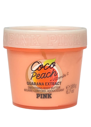 Крем-масло, батер для тіла pink victorias secret coco peach body butter